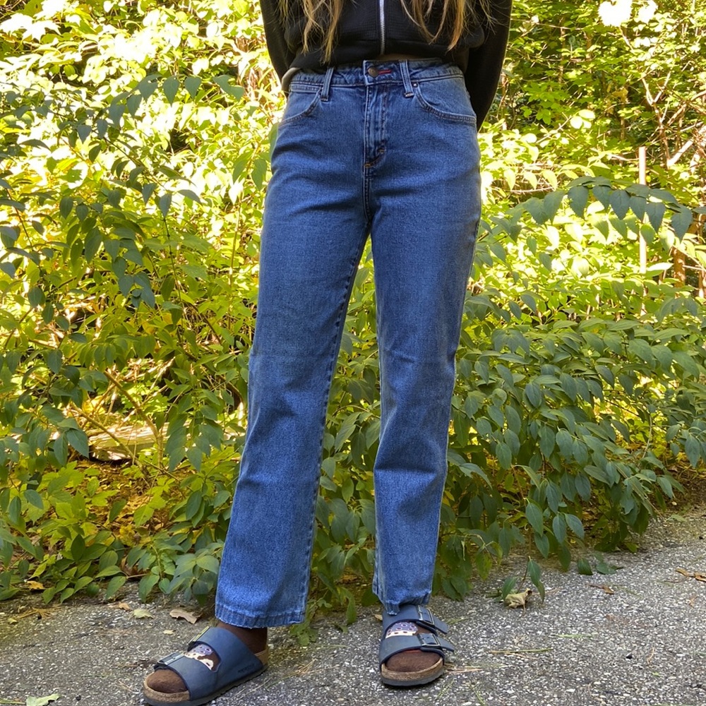 Vintage Wrangler Mid / High Waist Straight Leg Jeans - 26